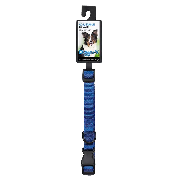 2938002 Adjustable Collar, 12 to 18 in L Collar, 5/8 in W Collar, Blue