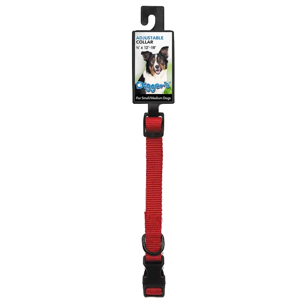 2958001 Adjustable Collar, 18 to 26 in L Collar, 1 in W Collar, Red
