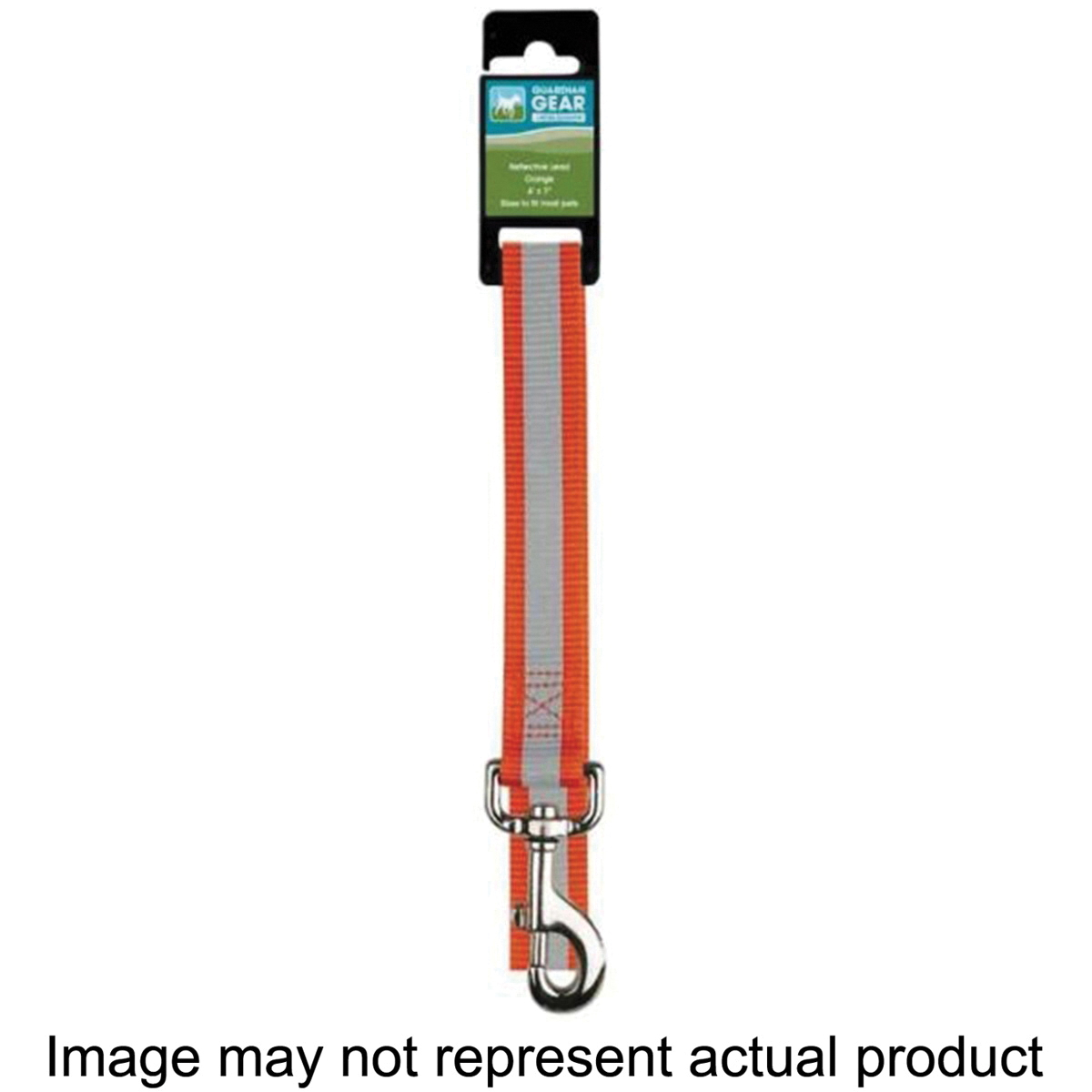 ZA985 66 69 Reflective Dog Lead, 6 ft L, 1 in W, Nylon, Orange