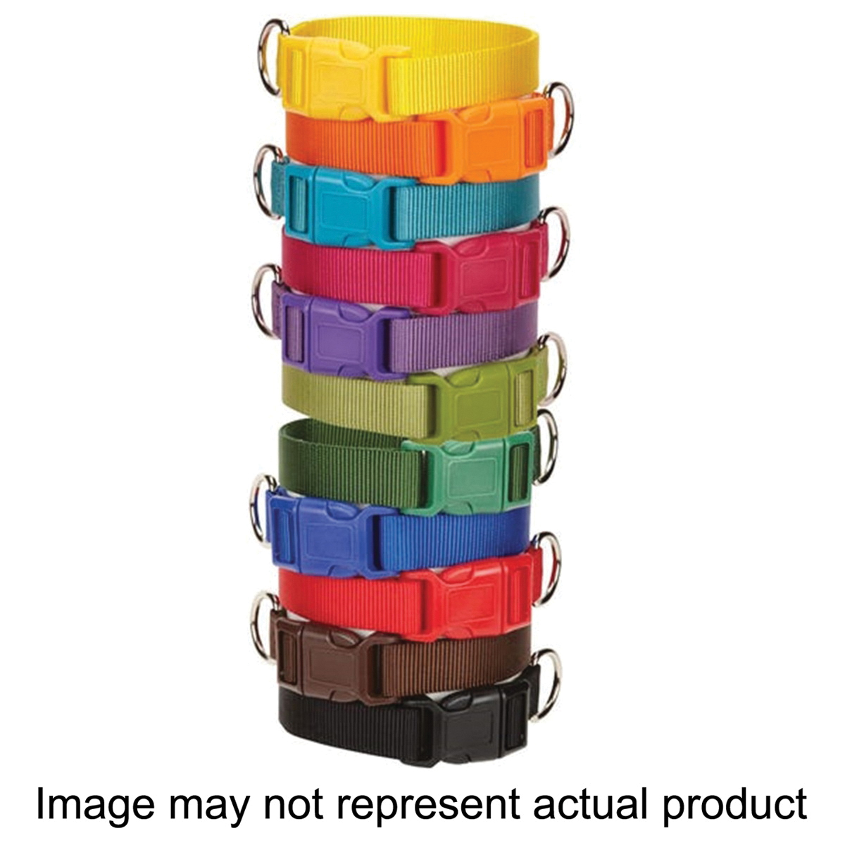 ZM2391 10 69 Dog Collar, Buckle, 10 to 16 in L, 5/8 in W, Nylon, Orange