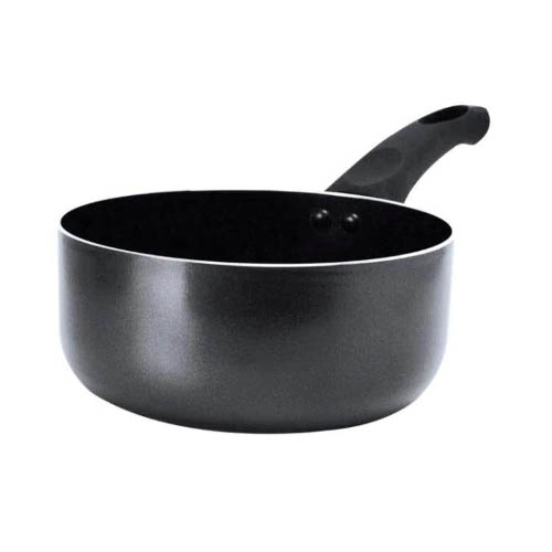 Elements EEGY-2818 Non-Stick Saucepan, 2 qt Capacity, Aluminum, Gray, Ergonomic Handle