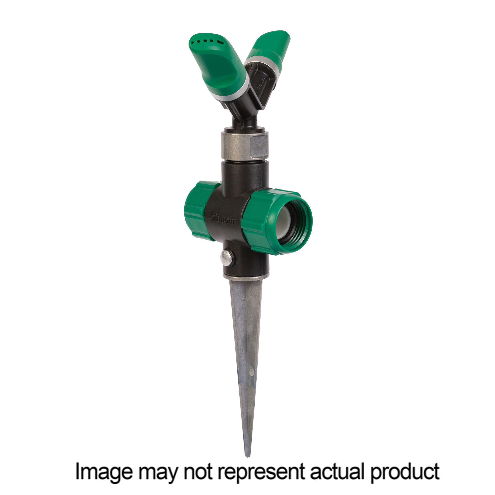 Gilmour 813423-1001 Adjustable Whirling Sprinkler with Spike Base, Onyx, Full-Circle, 1800 sq-ft