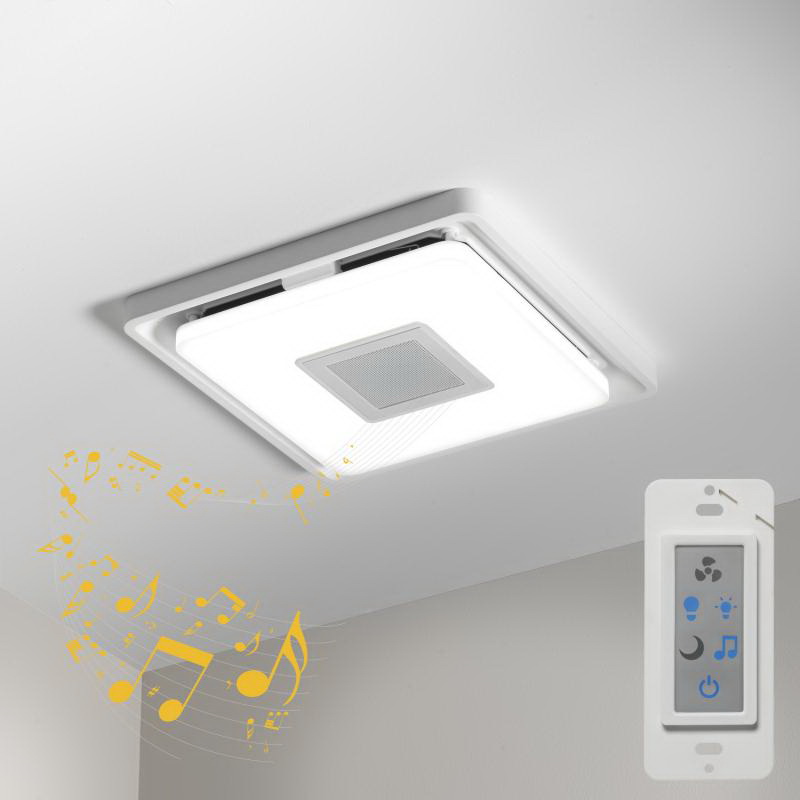 Bath Fan with Bluetooth Speakers and LED Lights, Homewerks, 110 cfm - 2
