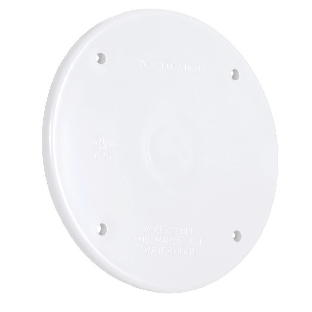 PBC300WH Weatherproof Cover, 4.263 in Dia, 0.468 in L, Round, Plastic, White