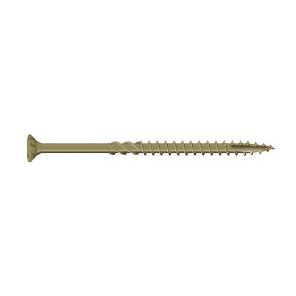 40903 Deck Screw, #9 Thread, 3 in L, Steel, Epoxy, Countersunk Head, Star Drive