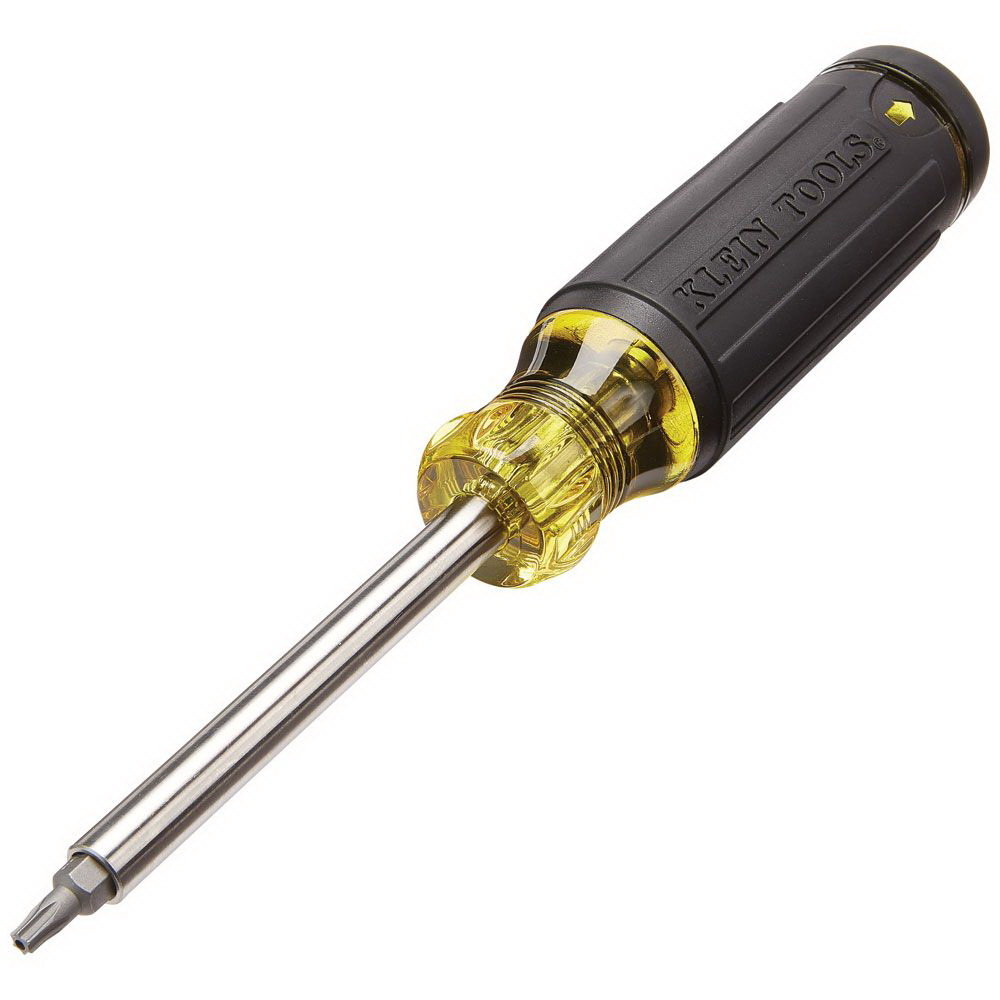 32307 Multi-Bit Screwdriver, 1/4 in Drive, 8.49 in OAL, Plastic Handle, Cushion Grip Handle