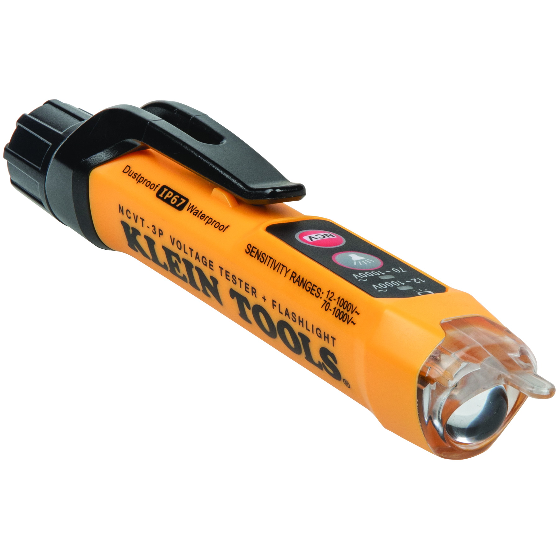 Klein Tools NCVT3P Tester with Flashlight, 12 to 1000 V, Functions: Voltage