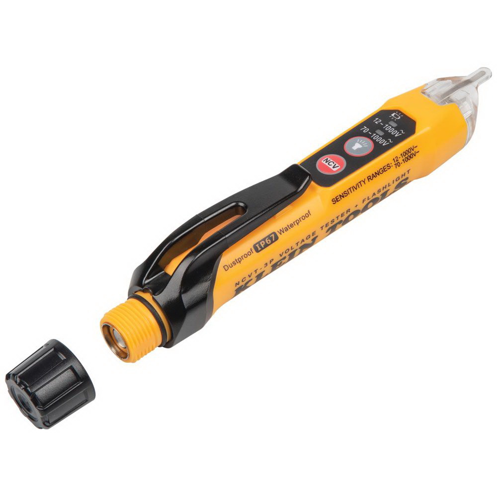 Klein Tools NCVT3P Tester with Flashlight, 12 to 1000 V, Functions: Voltage
