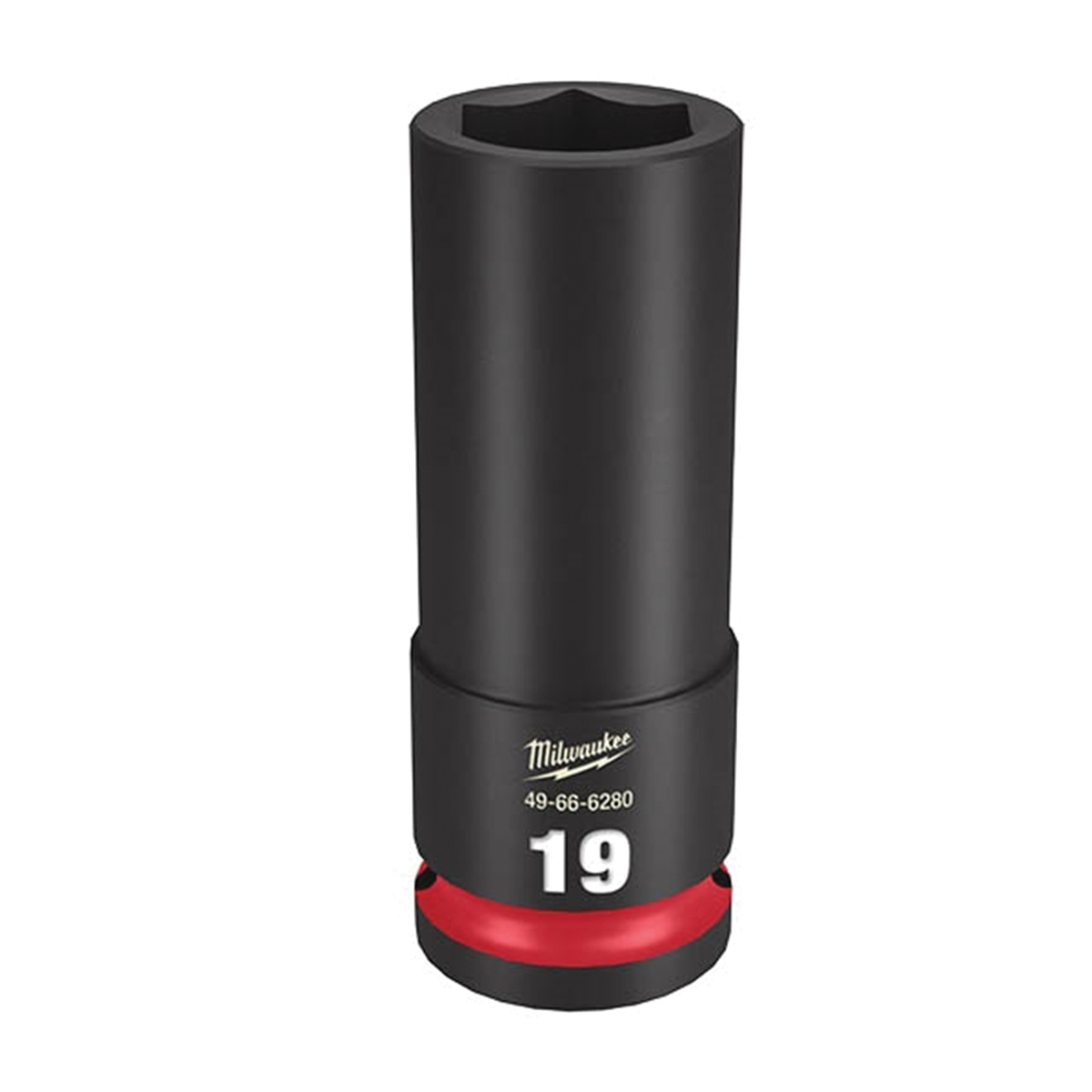SHOCKWAVE Impact Duty Series 49-66-6280 Deep Impact Socket, 19 mm Socket, 1/2 in Drive, Square Drive, 6-Point