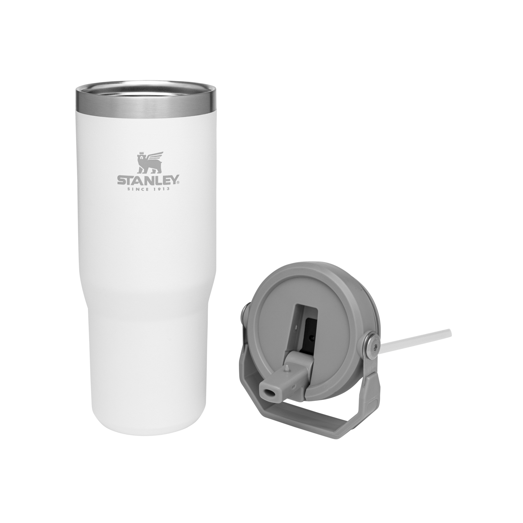 Stanley Iceflow Flip Straw Tumbler, Stanley 1913, 30 oz, Leak-Proof Lid, Stainless Steel, Polar - 5