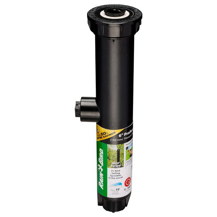 Pop-Up Spray Head, Rain Bird, 1/2 in Connection, NPT, 6 in H Pop-Up, 15 ft, Adjustable Arc Nozzle - 1