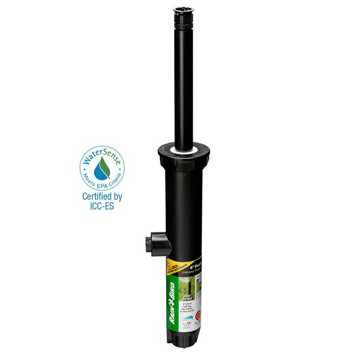 Pop-Up Spray Head, Rain Bird, 1/2 in Connection, NPT, 6 in H Pop-Up, 15 ft, Adjustable Arc Nozzle - 2