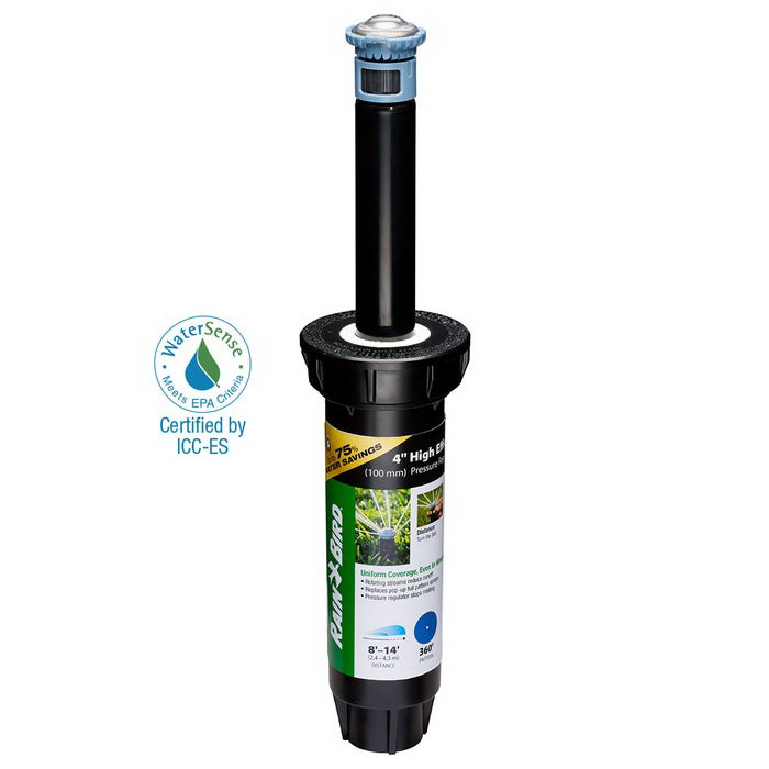 Mini Pop-Up Rotor Sprinkler, Rain Bird, 1/2 in Connection, NPT, 4 in H Pop-Up, 8 to 14 ft, Full, Plastic - 2