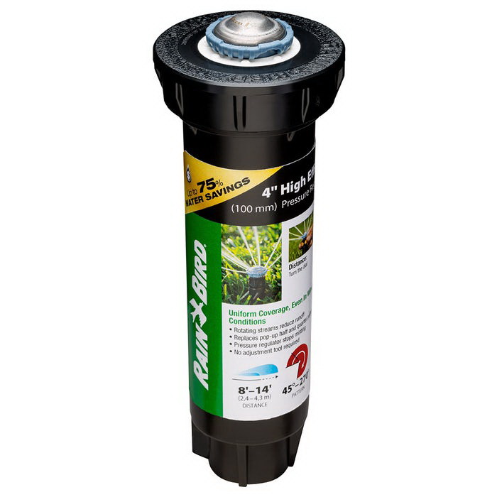 Mini Pop-Up Rotor Sprinkler, Rain Bird, 1/2 in Connection, NPT, 4 in H Pop-Up, 8 to 14 ft, Adjustable, Plastic - 1