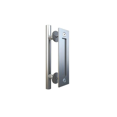 Alperton Series BD414-SN Barn Door Handle, 300 mm H Handle, Steel, Satin Nickel