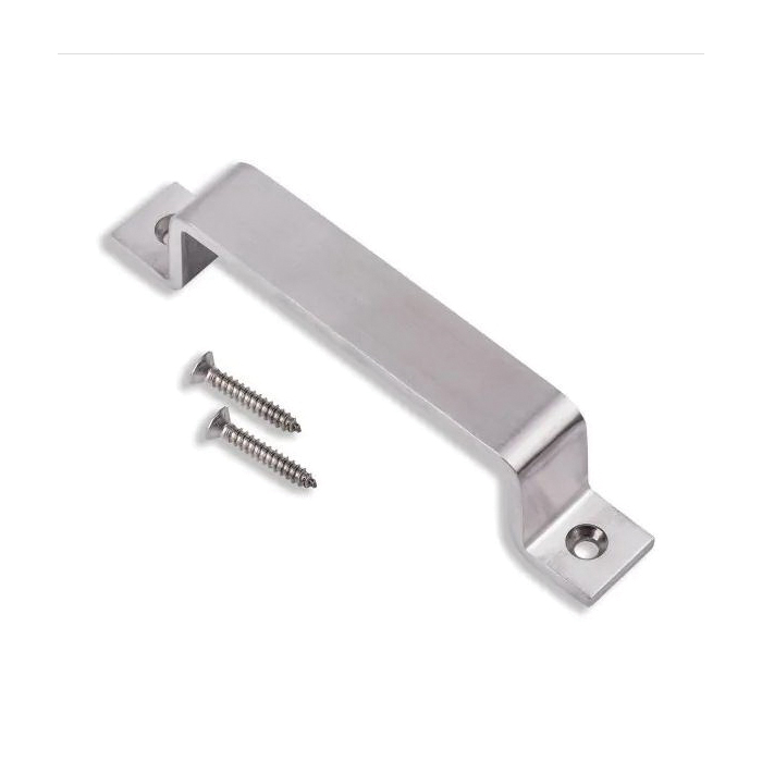 Cairns Series BD450-SS Barn Door Handle, 163 mm H Handle, Satin Nickel