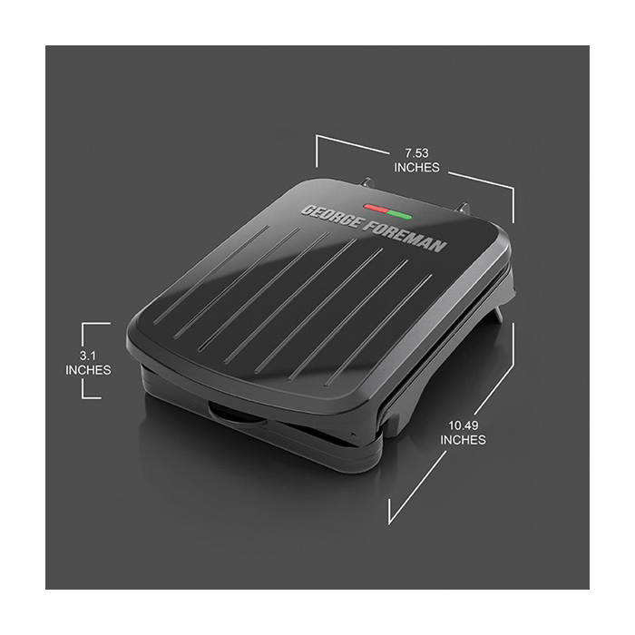George Foreman GRS040B Electric Grill and Panini Press, Black