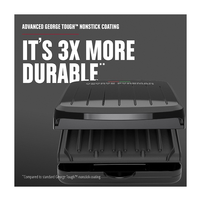 George Foreman GRS040B Electric Grill and Panini Press, Black