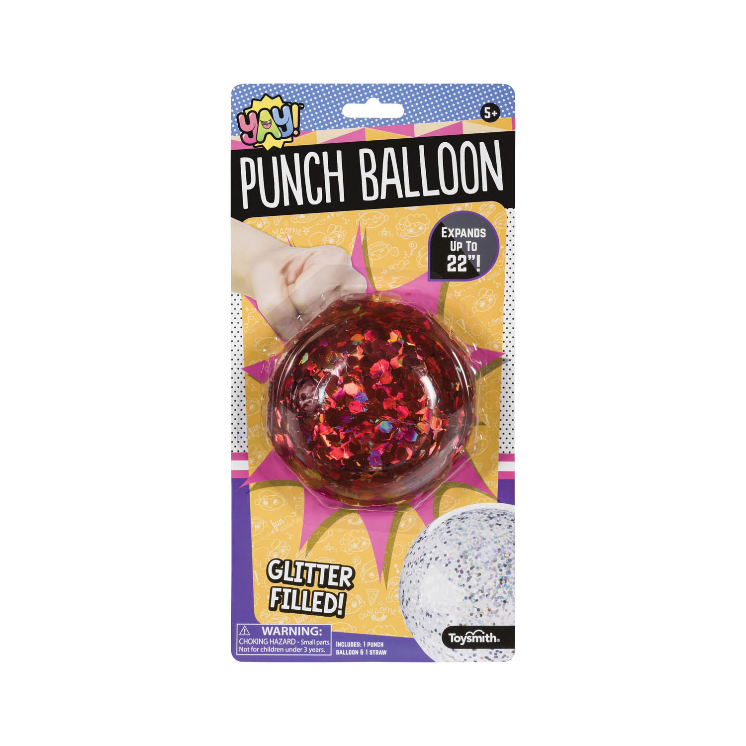 Yay! 90997 Assorted Glitter Punch Balloon Toy | YAY!