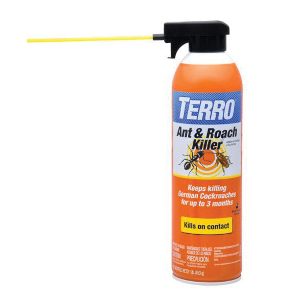 Terro T540 Ant and Roach Killer, Liquid, Spray Application, Indoor, Outdoor, 16 oz, Aerosol Can