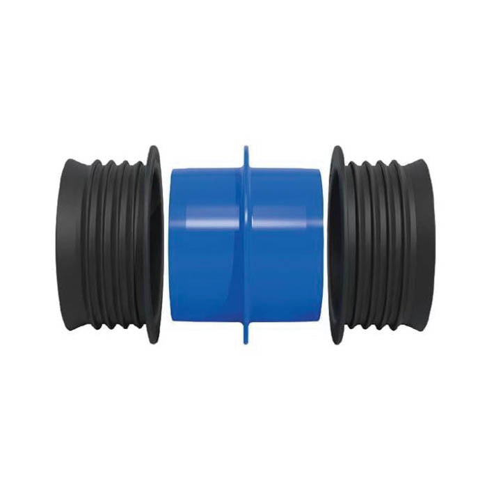 IC66P Internal Push-Fit Coupling, 6 in, ABS/EPDM Rubber, 4.3 psi Pressure