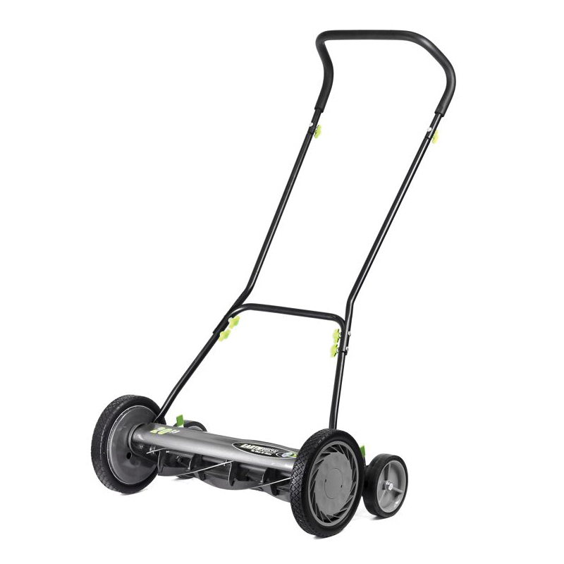 Earthwise 2001-20EW Reel Mower with Trailing Wheels, 20 in W Cutting, 5-Blade, Alloy Steel Blade, Bed Knife Blade - 2