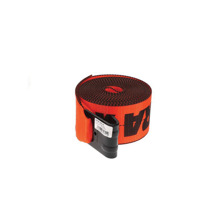 43795-90-30 Winch Strap with Flat Hook, 4 in W, 30 ft L, 5400 lb Working Load, Polyester, Orange