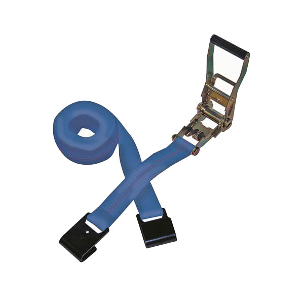 557-40 Heavy-Duty Tie-Down Strap, 2 in W, 40 ft L, Polyester, Blue, 3333 lb Working Load, Flat Hook End