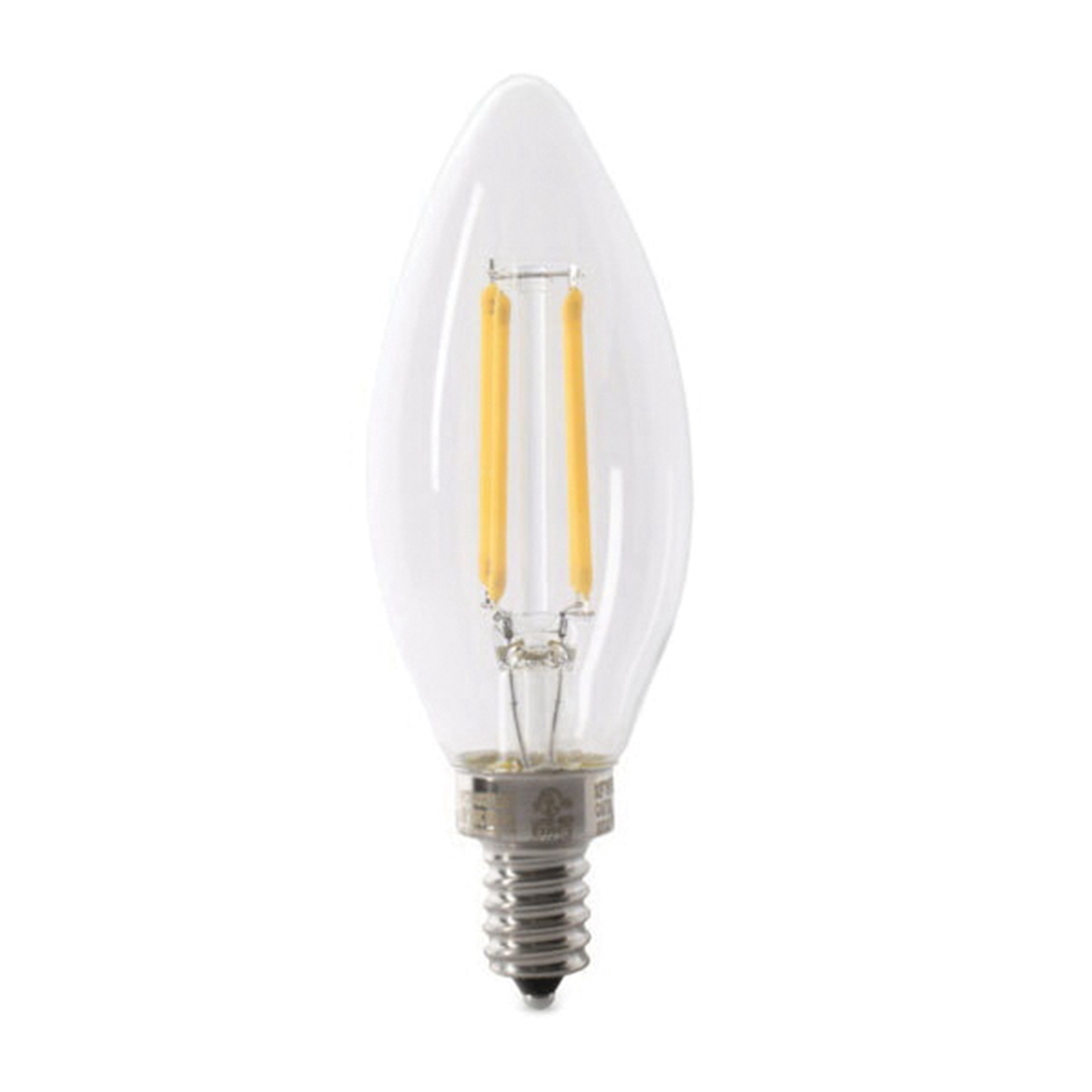 BPCTC40927CAFIL/4 LED Light Bulb, Blunt Tip Lamp, 40 W Equivalent, E12 Candelabra Lamp Base, Dimmable, 4/PK