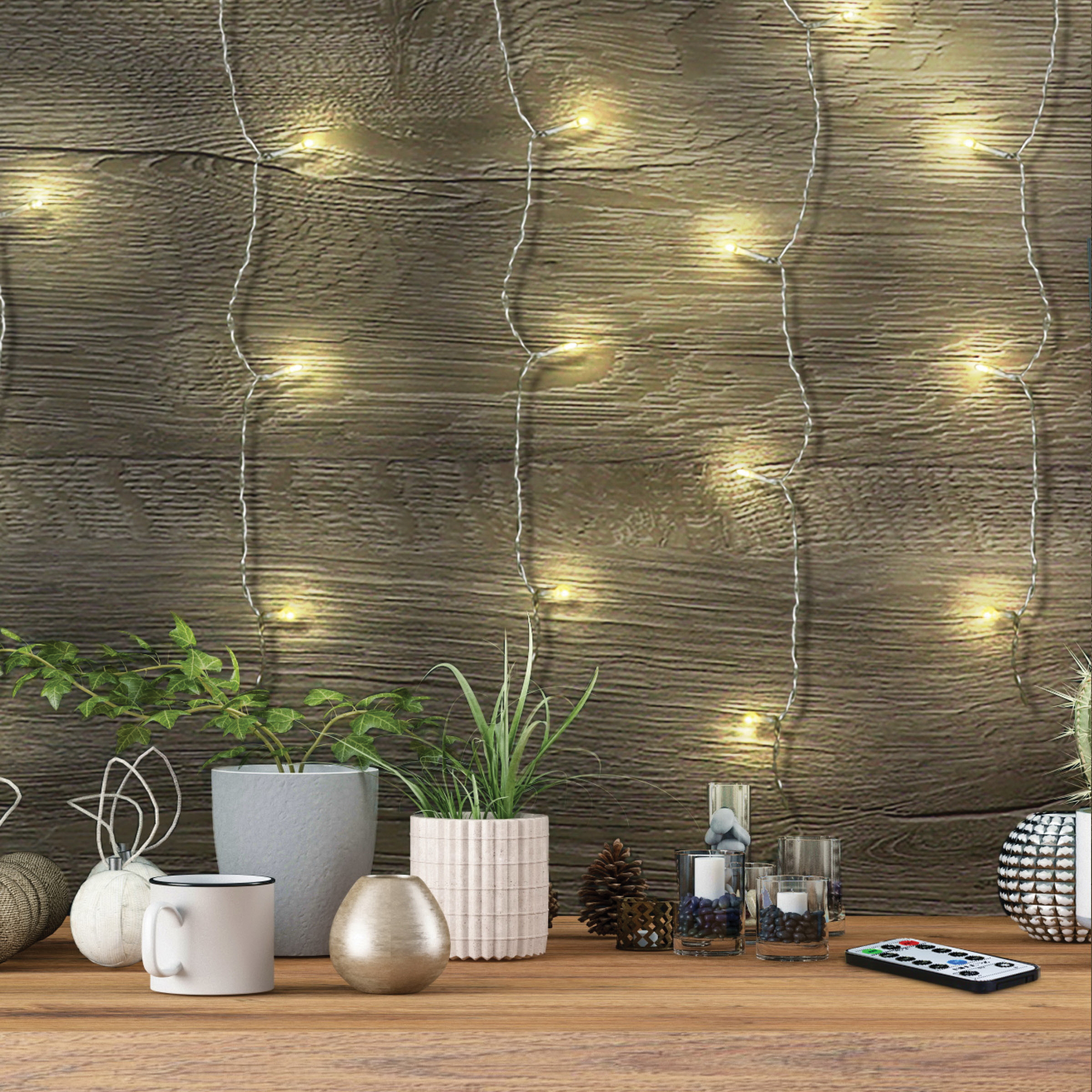 Feit 5 ft 120-Lamp String Light Curtain, Feit Electric, - 2