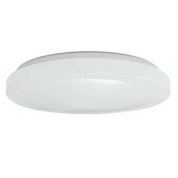 PF13/RND/4WY/WH Ceiling Fixture, 120 V, 22.5 W, LED Lamp, 1575 Lumens, White Fixture