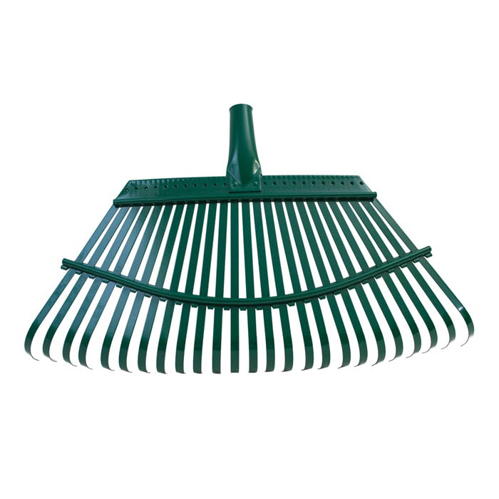 Flexrake 1F Lawn Rake Head, 19 in L Head, 1-1/2 in W Head, 25-Tine, Steel Head, 12 in L Handle