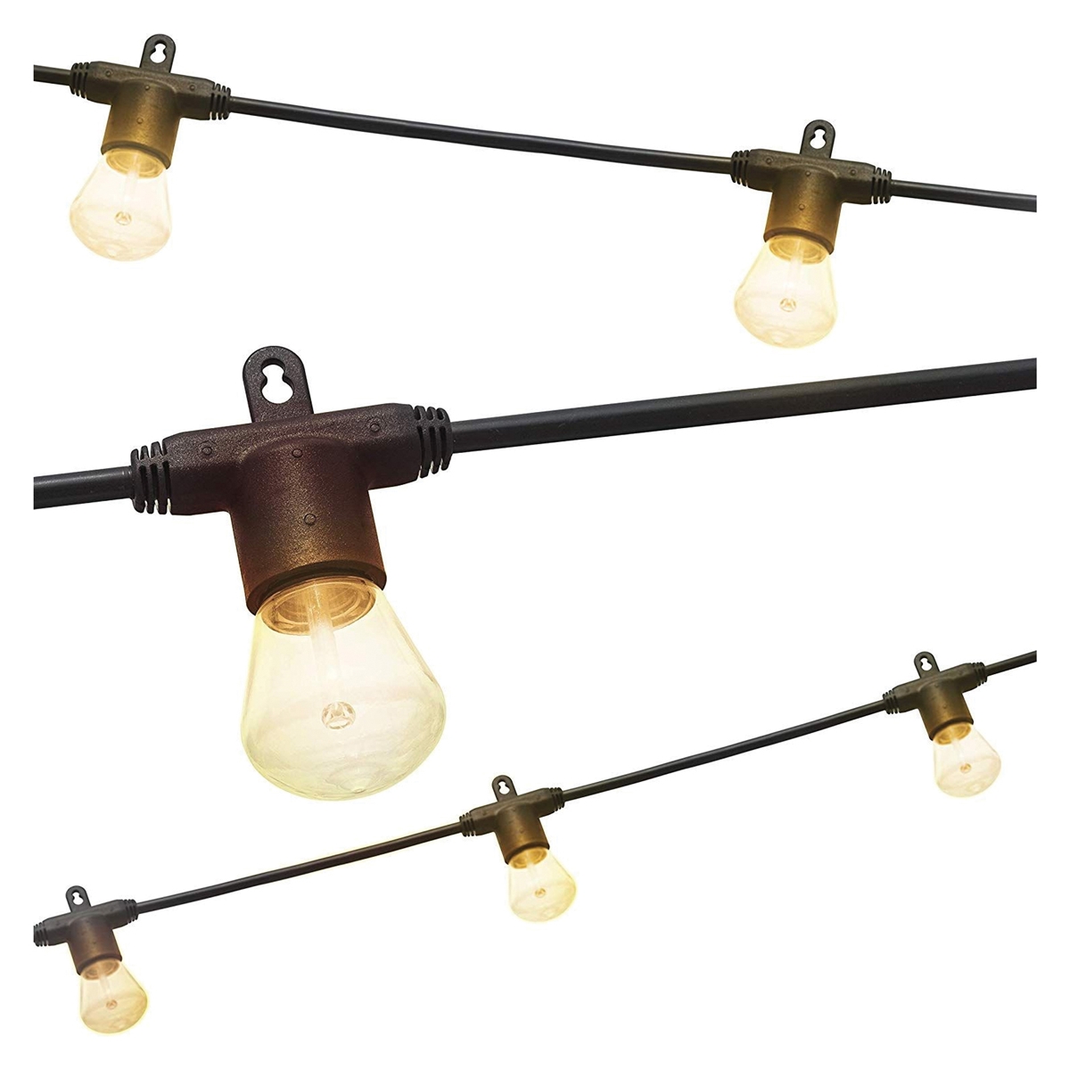 Lights By Night 38353 String Light, 120 V, 21.6 W, 6-Lamp, LED Lamp, Warm White Light, 50,000 hr Average Life