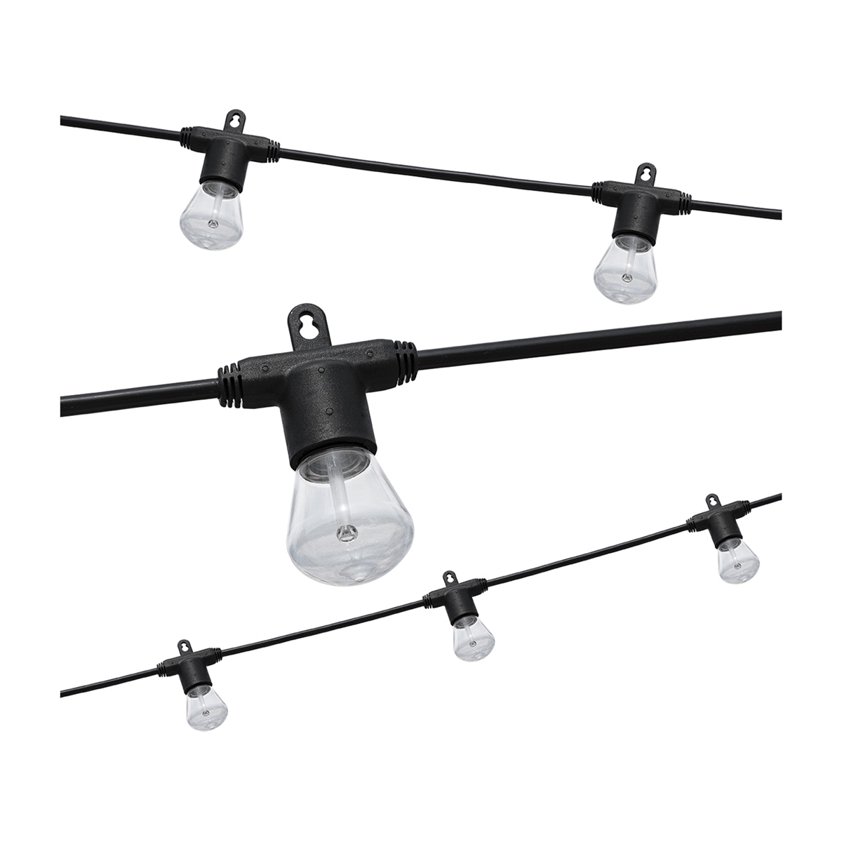 Lights By Night 38353 String Light, 120 V, 21.6 W, 6-Lamp, LED Lamp, Warm White Light, 50,000 hr Average Life