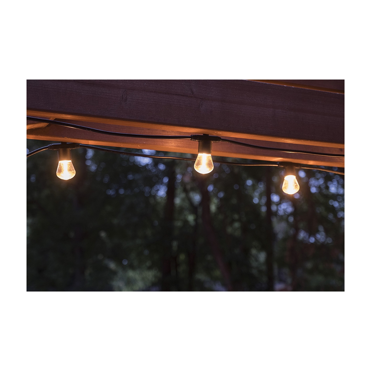 Lights By Night 38353 String Light, 120 V, 21.6 W, 6-Lamp, LED Lamp, Warm White Light, 50,000 hr Average Life