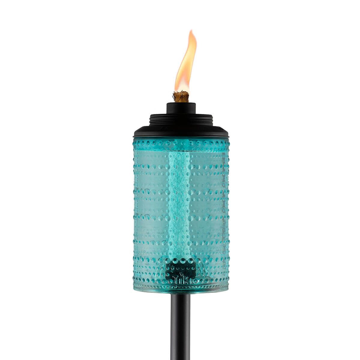 Tiki 1121089 Easy Install Carnival Torch, 68 in H, Glass, Blue