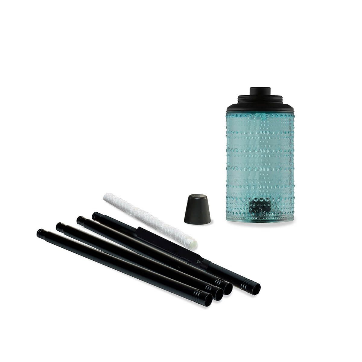 Tiki 1121089 Easy Install Carnival Torch, 68 in H, Glass, Blue