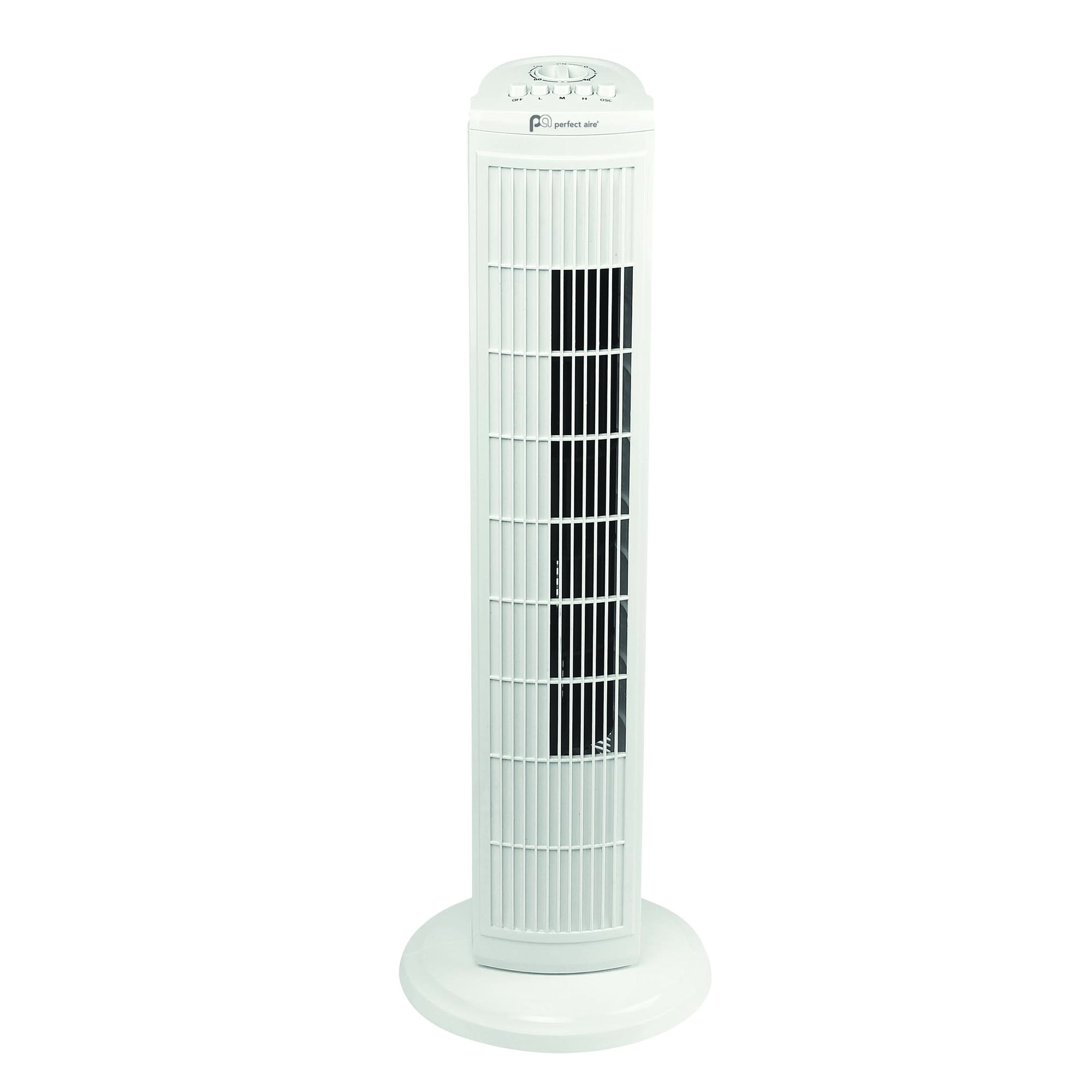 Oscillating Tower Fan, Perfect Aire, 30in, White - 2