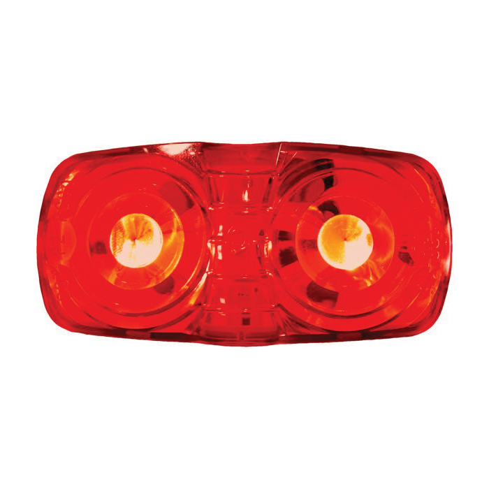 V38R Marker/Clearance Light, 9 to 32 V, LED Lamp, Red Lens, Surface Mounting