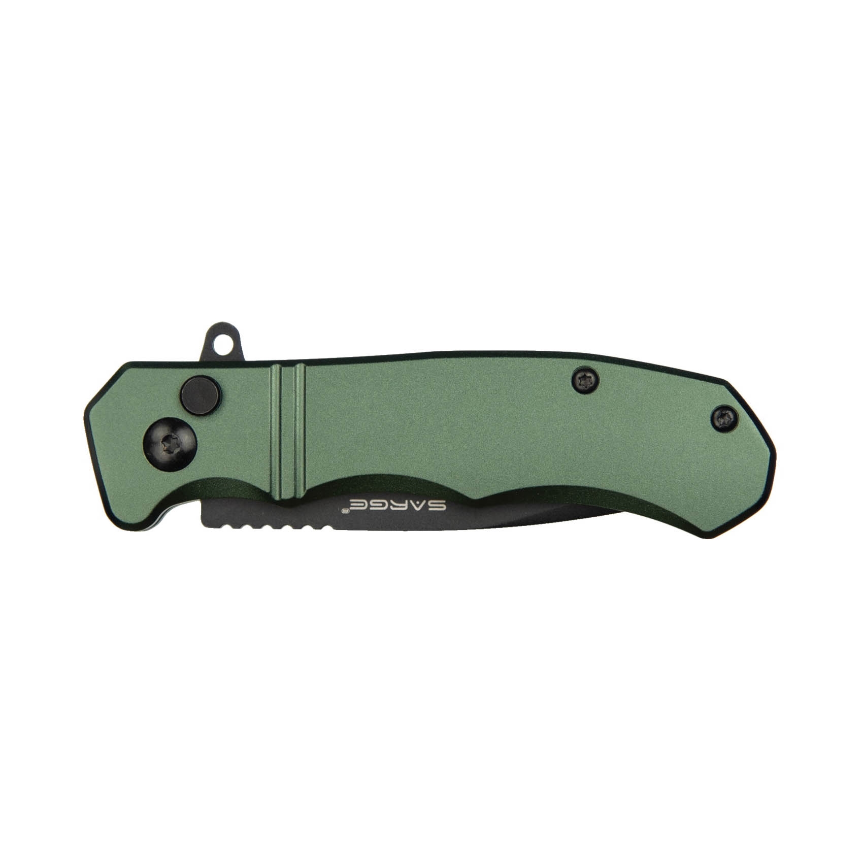 Sarge Knives, Tactical Folding Pocket Knife, 3 in L, 440 Stainless Steel Blade, Army Green Handle - 2
