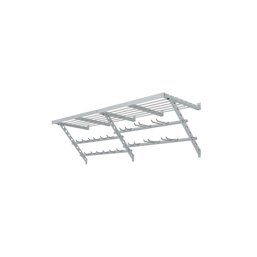 220861 Utility Shelf and Track Storage System, 1000 lb Capacity, Steel, Gray, 20 in L, 64 in W, 20 in H