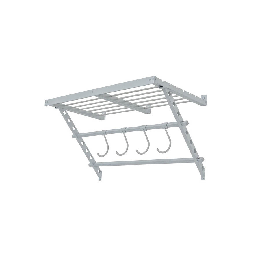 220862 Bike Track Storage System, 500 lb Capacity, Steel, Gray, 20 in L, 32 in W, 20 in H