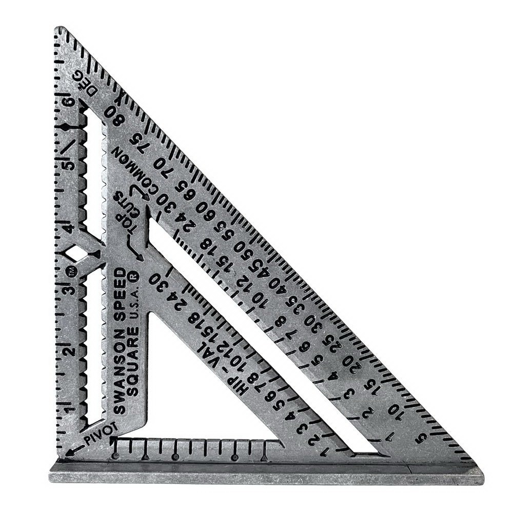 S0100-A Speed Square, 1/8 in Graduation, Aluminum, 7-1/4 in L, 7 in W