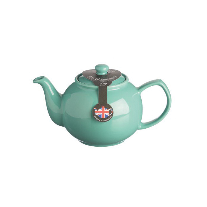 Price & Kensington 0056.741U 6-Cup Teapot, 39 oz Capacity, Stoneware, Jade Green, 135 mm H, Dishwasher Safe: Yes - 2