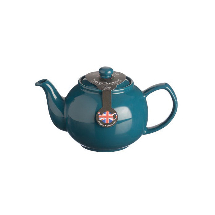 Price & Kensington 0056.743U 6-Cup Teapot, 1100 mL Capacity, Stoneware, Teal, 135 mm H, Dishwasher Safe: Yes - 2