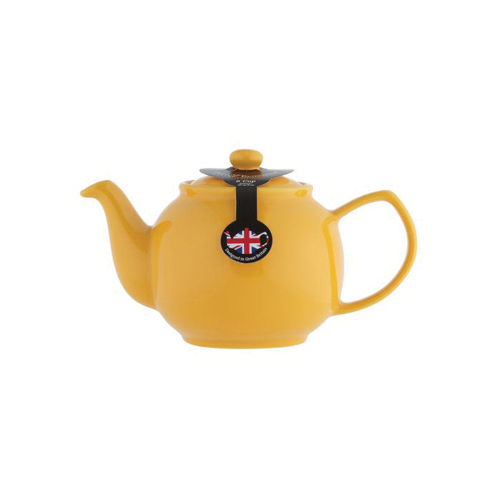 Price & Kensington 0056.782U 6-Cup Teapot, 16 oz Capacity, Stoneware, Mustard, 135 mm H, Dishwasher Safe: Yes - 2