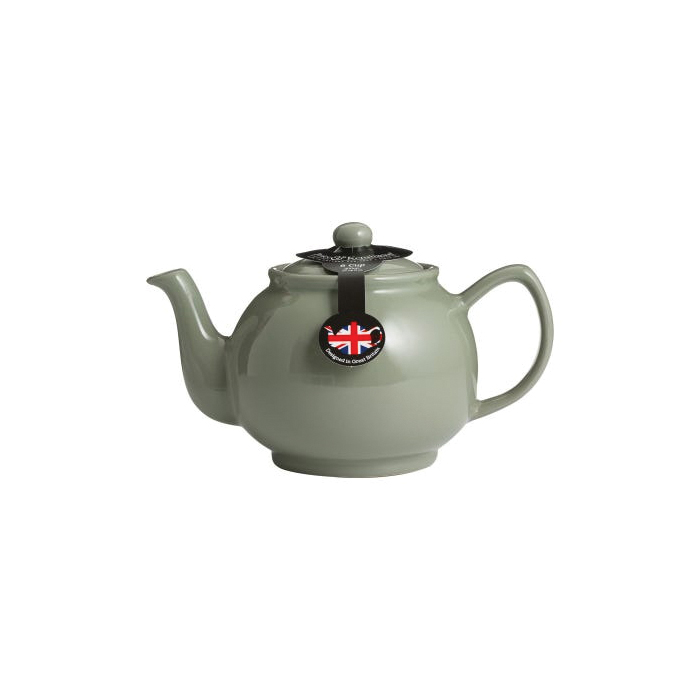 Price & Kensington 0059.677U 6-Cup Teapot, 1100 mL Capacity, Stoneware, Sage Green, 140 mm H, Dishwasher Safe: Yes - 2