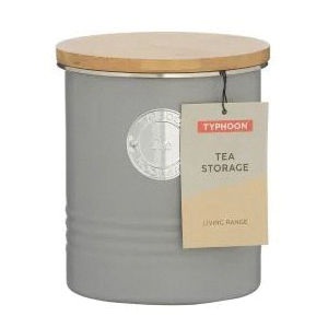 Typhoon Living Storage Series 1400.731 Tea Storage Jar, 1 L, Carbon Steel, Gray, 120 mm L, 120 mm W, 140 mm H - 2