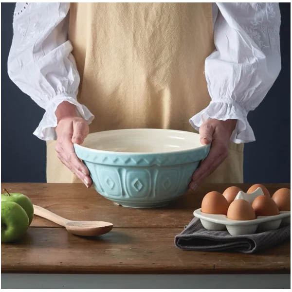 Mason Cash Color Mix Series 2001.946 Mixing Bowl, 2 L, 24 cm Dia, 240 mm L, 240 mm W, Earthenware, Blue - 2