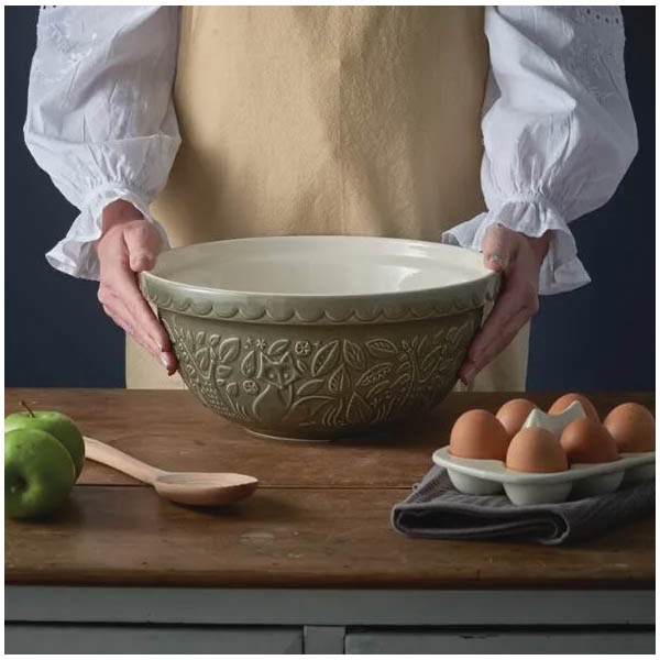 MASON CASH In The Forest 2002.149 Fox Mixing Bowl, 4 L Capacity, 29 cm Dia, Earthenware, Gray - 2
